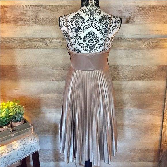 Xoxo Bronze/Gold Slip Dress - Picture 4 of 5